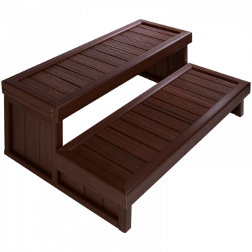 Ступень для СПА бассейна пластиковая двойная с LED подсветкой Roasted Chestnut (рис.2)